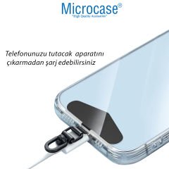 Microcase  360 Döner Başlıklı Telefon  İp Askılıklar için Paslanmaz Çelik   Tutacak Bağlantı Parçası-AL4927 Gümüş