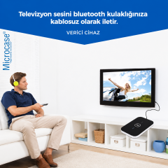 Microcase Bluetooth 5.0 2’si 1 Arada Ses Verici & Alıcı Adaptör (TX/RX) – AUX Kablosuz Müzik Aktarıcı AL5778