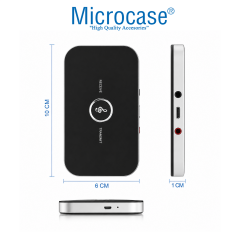 Microcase Bluetooth 5.0 2’si 1 Arada Ses Verici & Alıcı Adaptör (TX/RX) – AUX Kablosuz Müzik Aktarıcı AL5778