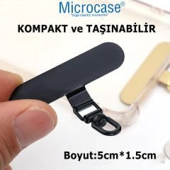 Microcase  360 Döner Başlıklı Telefon  İp Askılıklar için Paslanmaz Çelik   Tutacak Bağlantı Parçası-AL4926