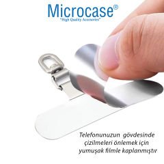 Microcase  360 Döner Başlıklı Telefon  İp Askılıklar için Paslanmaz Çelik   Tutacak Bağlantı Parçası-AL4926