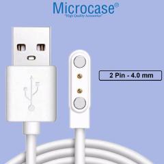 Microcase 2 Pin 4.0 mm Konnektör Akıllı Saatler için Manyetik Şarj Kablosu - AL2748