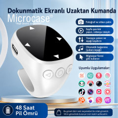 Bluetooth Kumandalı Uzaktan Kontrol TikTok Kaydırma Kamera ve Sayfa Çevirme Özellikli Yüzük Siyah AL5767