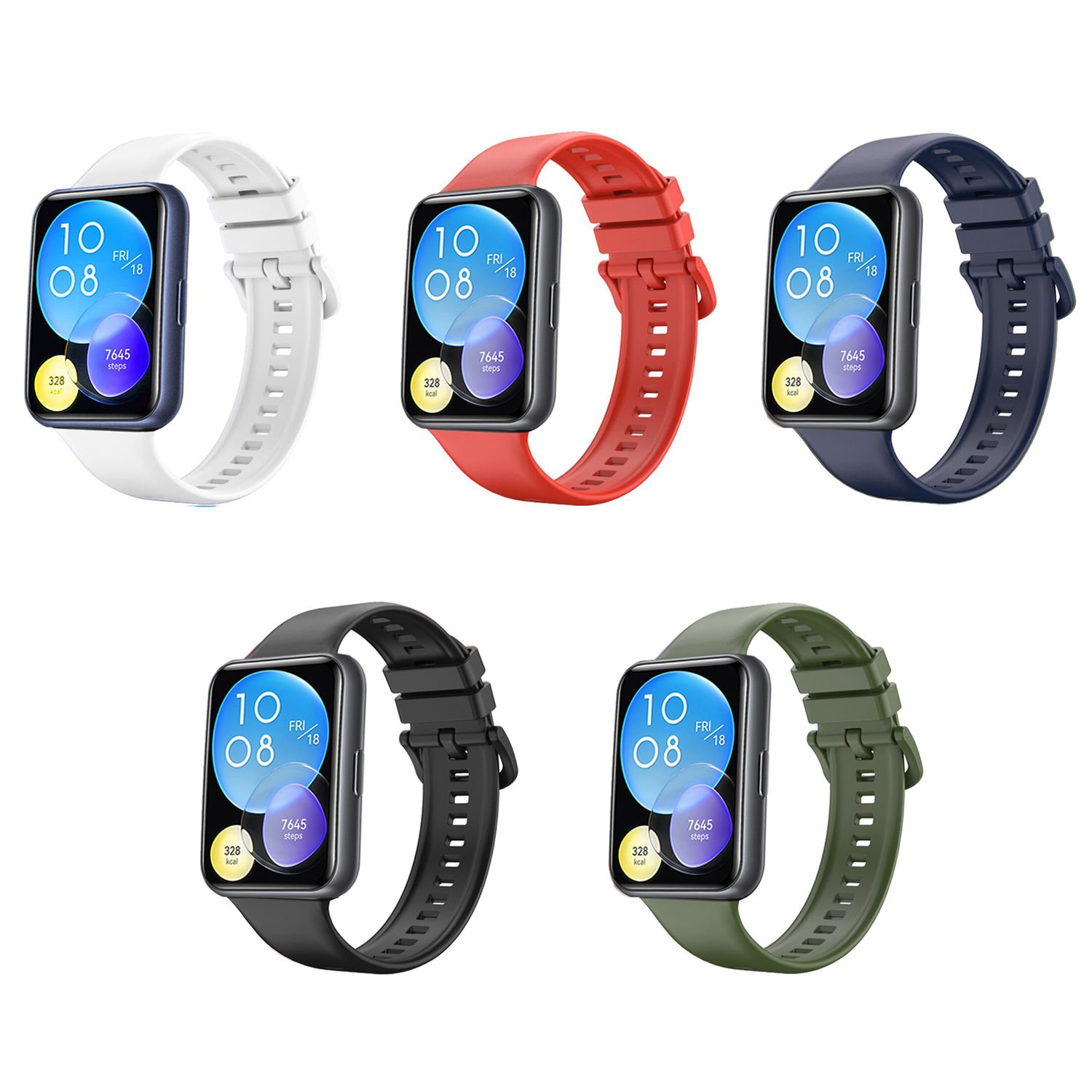 Microcase Huawei Watch Fit 2 için Tokalı Silikon Kordon Kayış - AL3110