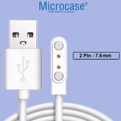 Microcase 2 Pin 7.6 mm Konnektör Akıllı Saatler için Manyetik Şarj Kablosu - AL2749