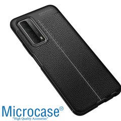 Huawei P Smart 2021 Leather Tpu Silikon Kılıf - Siyah