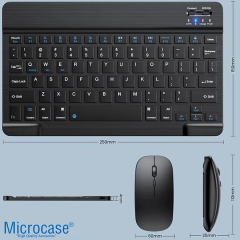 Microcase Apple iPad 10.2 inch Tablet Uyumlu Gri Çanta+Türkçe Bluetooth Klavye +Mouse+Standı - Yeşil AL5161