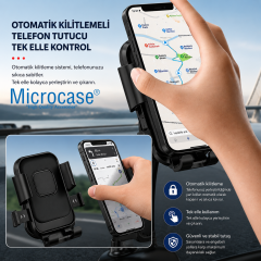 Microcase Universal Motosiklet Bisiklet için Şok Emici Güvenli Kilitleme Sistemli Telefon Tutucu AL5744