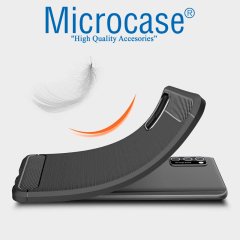 Xiaomi Poco M3 Brushed Carbon Fiber Silikon Kılıf