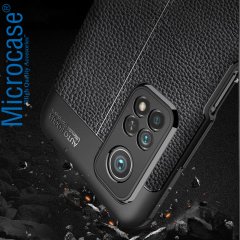 Xiaomi Mi 10T Leather Tpu Silikon Kılıf - Siyah