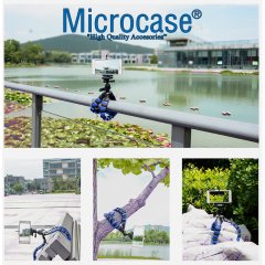 Microcase Silikon Ayaklı Akrobatik Ahtapot Tripod 3 Ayak MAVİ