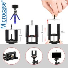 Microcase Silikon Ayaklı Akrobatik Ahtapot Tripod 3 Ayak MAVİ