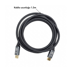 Microcase Ultra HD 8K 1.4 (DP) DisplayPort To Displayport Kablo Yüksek Hız 32.4Gbps Görüntü Aktarıcı Kablo 1.5 Metre - AL5731