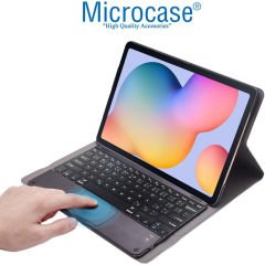 Microcase Samsung Galaxy Tab S10 Ultra Tablet için Bluetooth Touchpad Klavye + Standlı Kılıf - BKK18