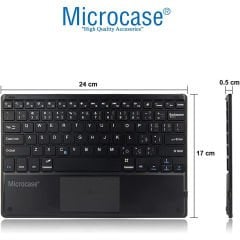 Microcase Samsung Galaxy Tab S10 Ultra Tablet için Bluetooth Touchpad Klavye + Standlı Kılıf - BKK18