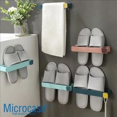 Microcase Yapışkanlı Terlik  Askılığı Çok Fonksiyonlu Portatif Terlik Havlu Rafı-AL4932 1 Adet