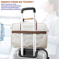Microcase Apple iPad 10.2 inch için Macbook Çantası+Türkçe Klavye+Mouse+Tablet Standı Beyaz AL5165