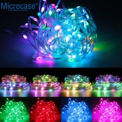 Microcase 10m Kumandalı RGB Led Şerit Sese Müziğe Duyarlı Su Geçirmez Telefon Kontrollü Bluetooth-AL4397