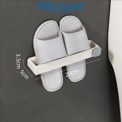 Microcase Yapışkanlı Terlik  Askılığı Çok Fonksiyonlu Portatif Terlik Havlu Rafı-AL4932 2 Adet