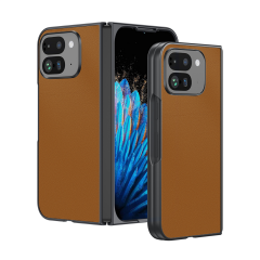 Microcase Google Pixel 11 Pro FOLD için Deri Desenli Plastik Koruma Kılıf - AL3156