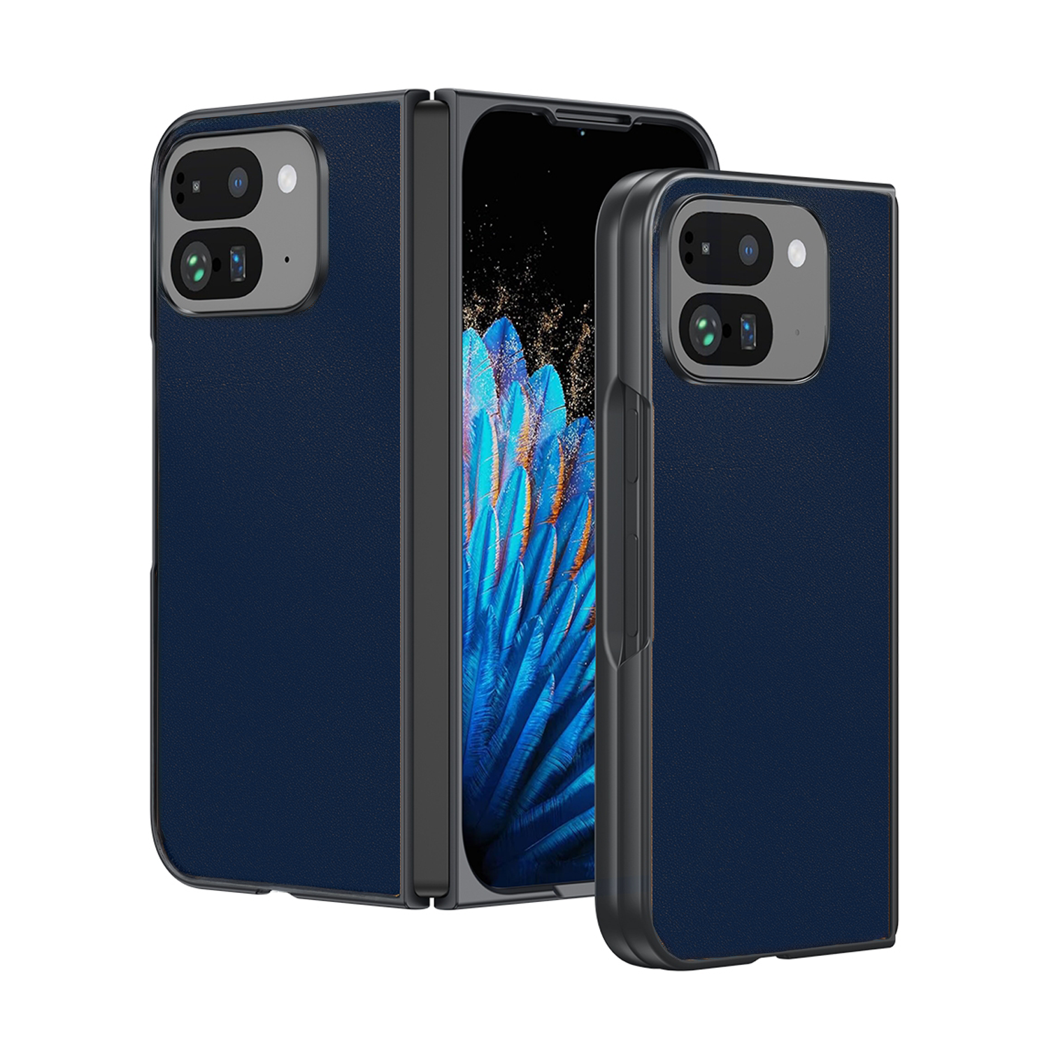 Microcase Google Pixel 11 Pro FOLD için Deri Desenli Plastik Koruma Kılıf - AL3156
