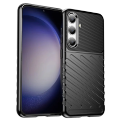Microcase Samsung S24 Plus Thunder Serisi Darbeye Dayanıklı Silikon Kılıf - Siyah AL3421