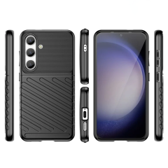 Microcase Samsung S24 Plus Thunder Serisi Darbeye Dayanıklı Silikon Kılıf - Siyah AL3421