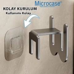 Microcase  Duvara Monte Yapışkanlı Metal Terlik Askılığı Çok Fonksiyonlu Portatif Askılık - AL4933 1 Adet