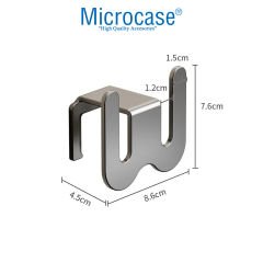 Microcase  Duvara Monte Yapışkanlı Metal Terlik Askılığı Çok Fonksiyonlu Portatif Askılık - AL4933 1 Adet