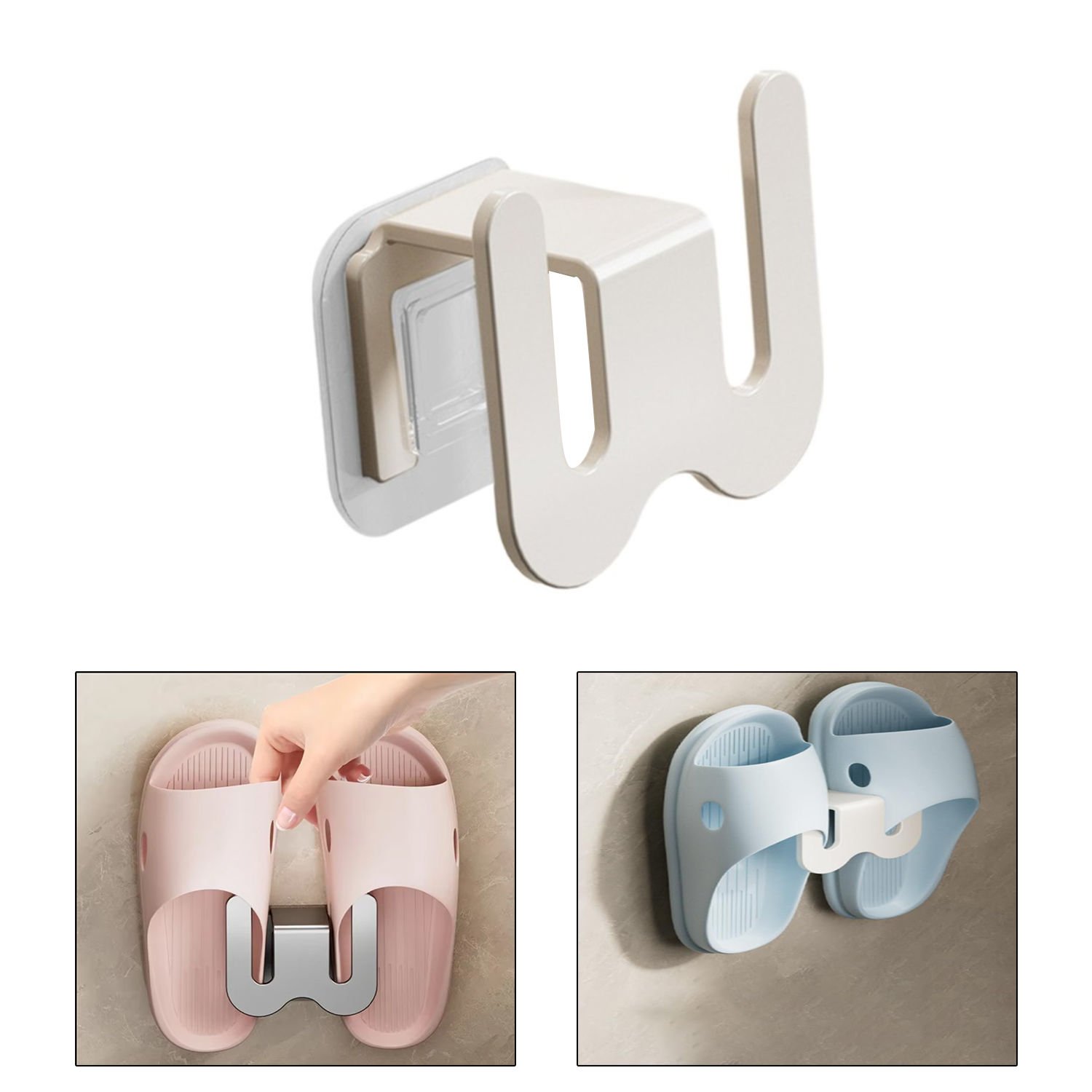 Microcase  Duvara Monte Yapışkanlı Metal Terlik Askılığı Çok Fonksiyonlu Portatif Askılık - AL4933 1 Adet
