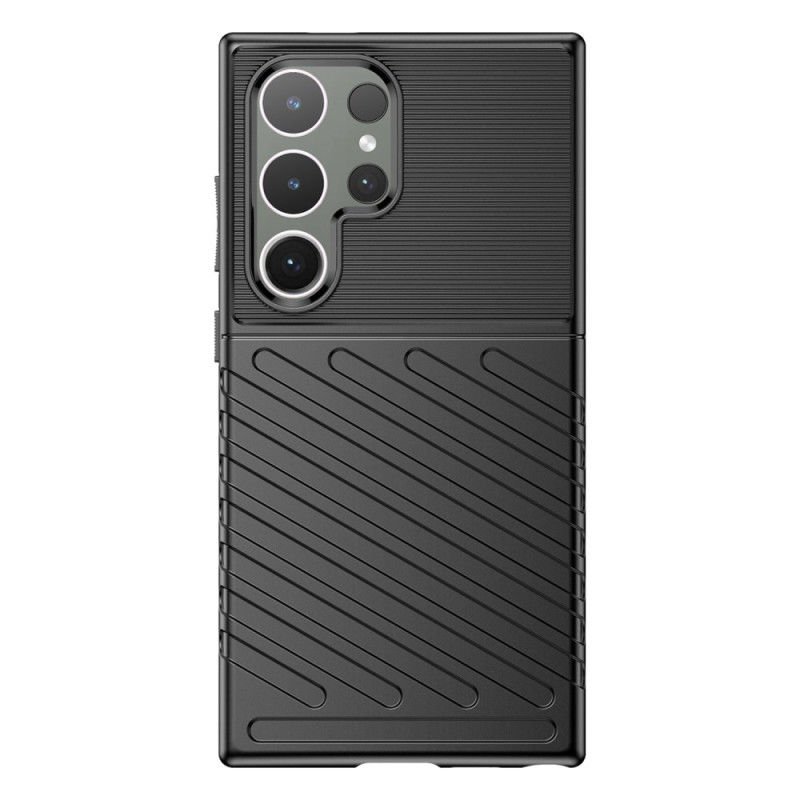 Microcase Samsung S24 Ultra  Thunder Serisi Darbeye Dayanıklı Silikon Kılıf - Siyah AL3421