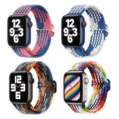 Microcase Apple Watch 8 45 mm için Esnek Örgülü Kumaş Kordon Kayış - KY45-2