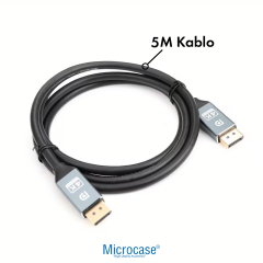 Microcase Ultra HD 4K 1.2 (DP) DisplayPort to DisplayPort Kablo Yüksek Hız 21.6 Gbps Görüntü Aktarıcı Kablo 5 Metre - AL5736