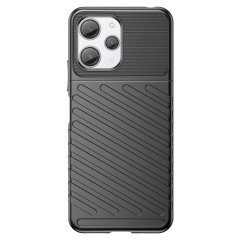 Microcase Poco M6 5G /Xiaomi Redmi 13C 5G  Thunder Serisi Darbeye Dayanıklı Silikon Kılıf - Siyah AL3421