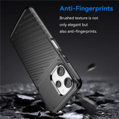 Microcase Poco M6 5G /Xiaomi Redmi 13C 5G  Thunder Serisi Darbeye Dayanıklı Silikon Kılıf - Siyah AL3421