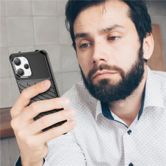 Microcase Poco M6 5G /Xiaomi Redmi 13C 5G  Thunder Serisi Darbeye Dayanıklı Silikon Kılıf - Siyah AL3421