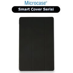 Microcase  Smart Cover Serisi Standlı Deri Kılıf-AL4131 Siyah