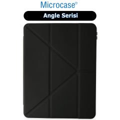 Microcase  Angle Serisi Standlı Deri Kılıf-AL4132 Siyah