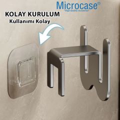 Microcase  Duvara Monte Yapışkanlı Metal  Terlik  Askılığı Çok Fonksiyonlu Portatif Askılık-AL4933 2 Adet