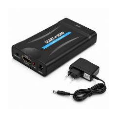 Microcase SCART to HDMI Dönüştürücü 1080P Adaptör Güç Adaptörlü HDMI Çevirici AL5746