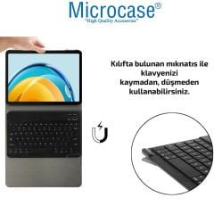 Microcase Lenovo Tab M10 Plus TB-X606F ile uyumlu Bluetooth Klavyeli Standlı Kılıf - BKK4 Pembe