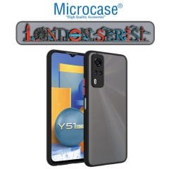Microcase Vivo Y51a London Serisi Darbeye Dayanıklı Kılıf - Buzlu Siyah