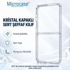 Microcase Google Pixel 11 Pro FOLD ile Uyumlu Sert Kristal Kapaklı Kılıf Şeffaf- AL3157
