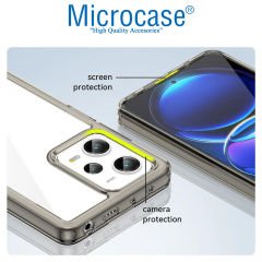 Microcase Xiaomi Redmi Note 12 Pro 5G Shield Serisi Darbeye Dayanıklı Köşe Korumalı Yarı Esnek Plastik TPU Kılıf - AL8100 Füme