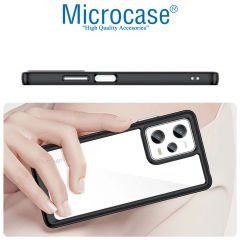 Microcase Xiaomi Redmi Note 12 Pro 5G Shield Serisi Darbeye Dayanıklı Köşe Korumalı Yarı Esnek Plastik TPU Kılıf - AL8100 Füme