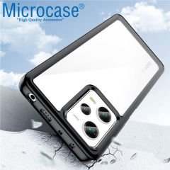 Microcase Xiaomi Redmi Note 12 Pro 5G Shield Serisi Darbeye Dayanıklı Köşe Korumalı Yarı Esnek Plastik TPU Kılıf - AL8100 Füme