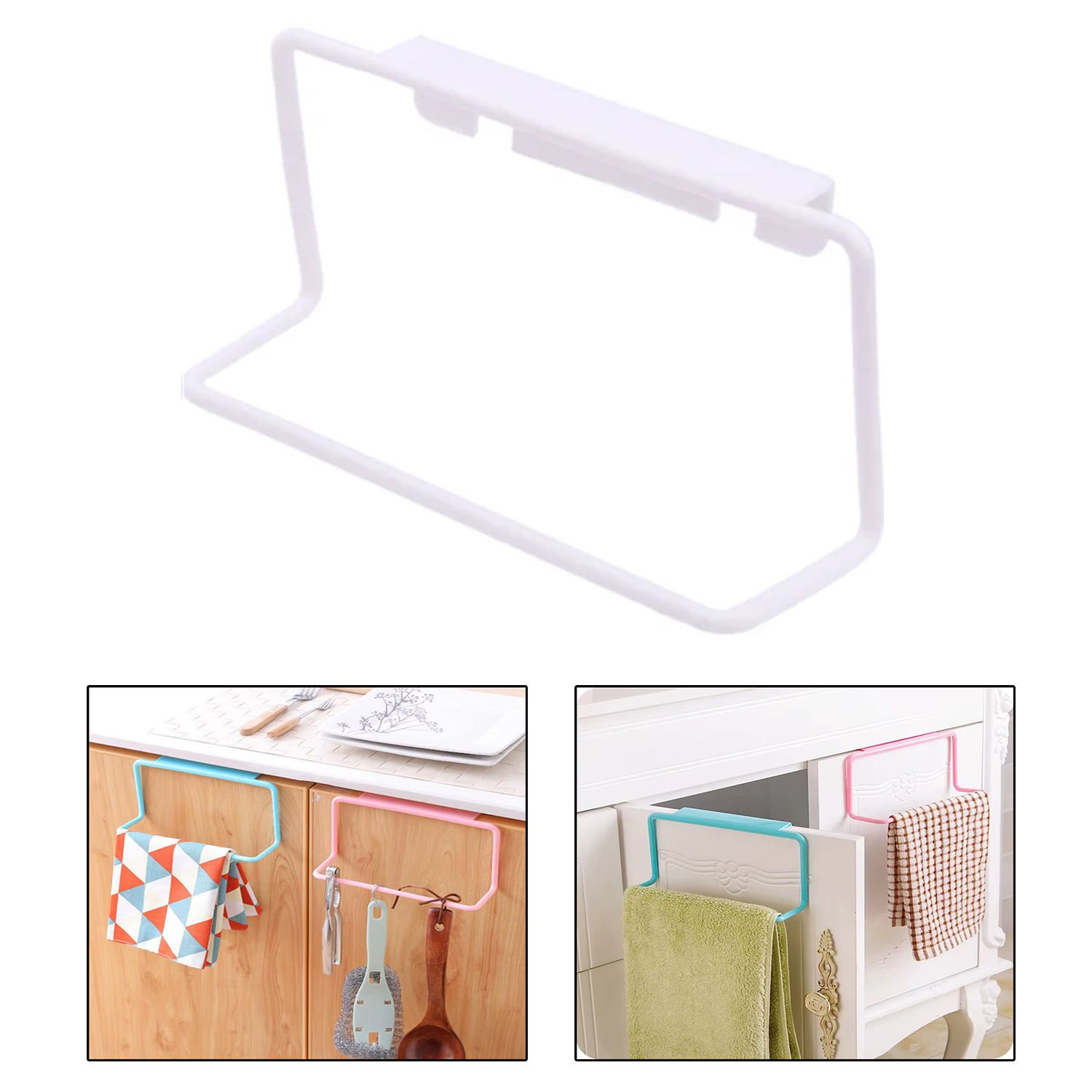 Microcase  Plastik Mutfak Banyo için Dolap Üzerinde Asılı Havlu Eşya Askılığı-AL4934