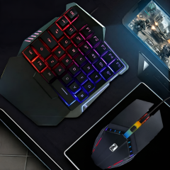 Microcase 35 Tuşlu RGB Işıklı Kablolu Gaming oyuncu Klavye Ve Mouse Set - AL5727