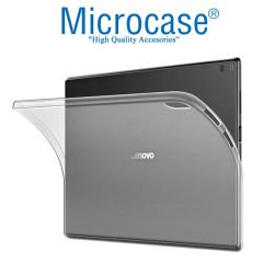 Microcase Lenovo Tab 4 10 Plus TB-X704F 10.1 Tablet Silikon Tpu Soft Kılıf - Şeffaf + Nano Esnek Ekran Koruma Filmi