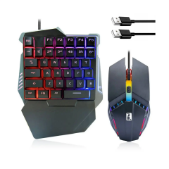 Microcase 35 Tuşlu RGB Işıklı Kablolu Gaming oyuncu Klavye Ve Mouse Set - AL5727